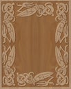 Carved wooden frame celtic style