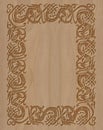 Carved wooden frame celtic style