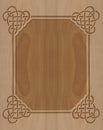 Carved wooden frame celtic style