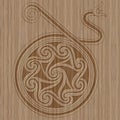 Carved wooden frame celtic style