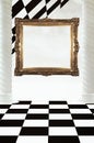 Frame on chessboard abstract