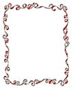 Frame of Christmas Ribbons and Bows Royalty Free Stock Photo