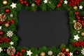 Frame of christmas tree decor