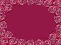 A frame of claret flowers. Royalty Free Stock Photo