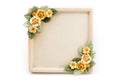 Frame of clay flowers