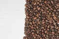 Frame of coffee beans with free space for text