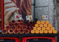 Frame composition of fruits on market stall, beverage drink juice ideal for summer refreshment