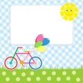 Frame with cute bike