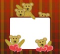 Frame with cute teddy bears Royalty Free Stock Photo