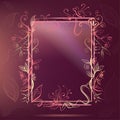 Frame decorated with flowers. vector illustration