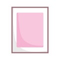 Frame decoration pink background empty isolated design