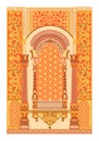 Royal Indian Architecture Golden Red Background