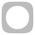 Frame design. Circle scales pattern in convex square shape Royalty Free Stock Photo