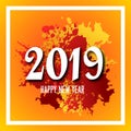 Design allusive to the new year of 2019