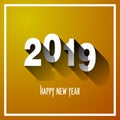 Design allusive to the new year of 2019