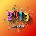 Design allusive to the new year of 2019