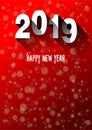 Modern design allusive to the celebration of new year of 2019