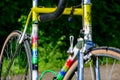 Vintage italian road bike gianni motta with rainbow paint