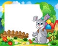 Frame with Easter bunny theme 4 Royalty Free Stock Photo