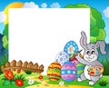 Frame with Easter bunny theme 6 Royalty Free Stock Photo