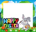 Frame with Easter bunny theme 7 Royalty Free Stock Photo