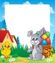 Frame with Easter bunny theme 8 Royalty Free Stock Photo