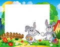 Frame with Easter bunny theme 9 Royalty Free Stock Photo