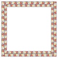 Frame with elements of national Ukrainian embroidered.