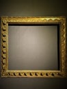 Frame and empty space. Art, gold and vacuity Royalty Free Stock Photo