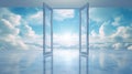 frame enter door Royalty Free Stock Photo