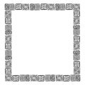 Frame with ethnic handmade ornament for your