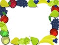 Frame for fake images or fluff with transparent background fruits on a transparent background Royalty Free Stock Photo