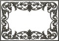 Frame featuring an intricate design of swirling acanthus leaves, Royalty Free Stock Photo