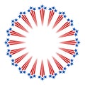 American abstract decorative flag symbol logo frame design element Royalty Free Stock Photo