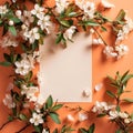 frame with flowers framework for invitation or congratulation framework for photo or congratulation Royalty Free Stock Photo