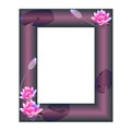 Frame with flowers of a water-lily Royalty Free Stock Photo