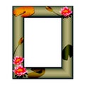 Frame with flowers of a water-lily Royalty Free Stock Photo