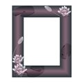 Frame with flowers of a water-lily Royalty Free Stock Photo