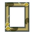 Frame with flowers of a water-lily Royalty Free Stock Photo