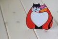 Frame in the form of a pair of cats Royalty Free Stock Photo