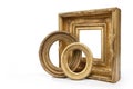 Frame, frames, gold, gilded, oval, rectangular, hanging