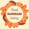 Frame of fresh handmade baking