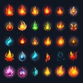 frame game fire flame ai generated Royalty Free Stock Photo