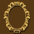 Frame gold color with shadow