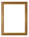 Frame gold and copper vintage isolated background.