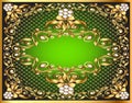 Frame with gold pattern by net