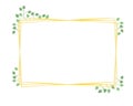 Frame, golden rectangles and leaves, vector Royalty Free Stock Photo