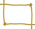 Frame of golden rope isolated