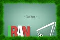 Frame. Iran and a soccer ball at the gate Royalty Free Stock Photo