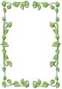 Frame of green leaves Royalty Free Stock Photo